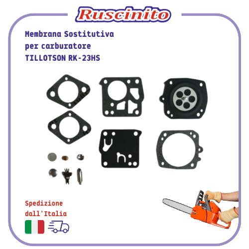 Kit Membrana Carburatore Tillotson per Motosega